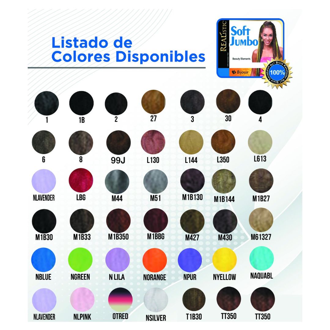 COLORES DE EXTENSIONES KANEKALON COLORES DE EXTENSIONES KANEKALON